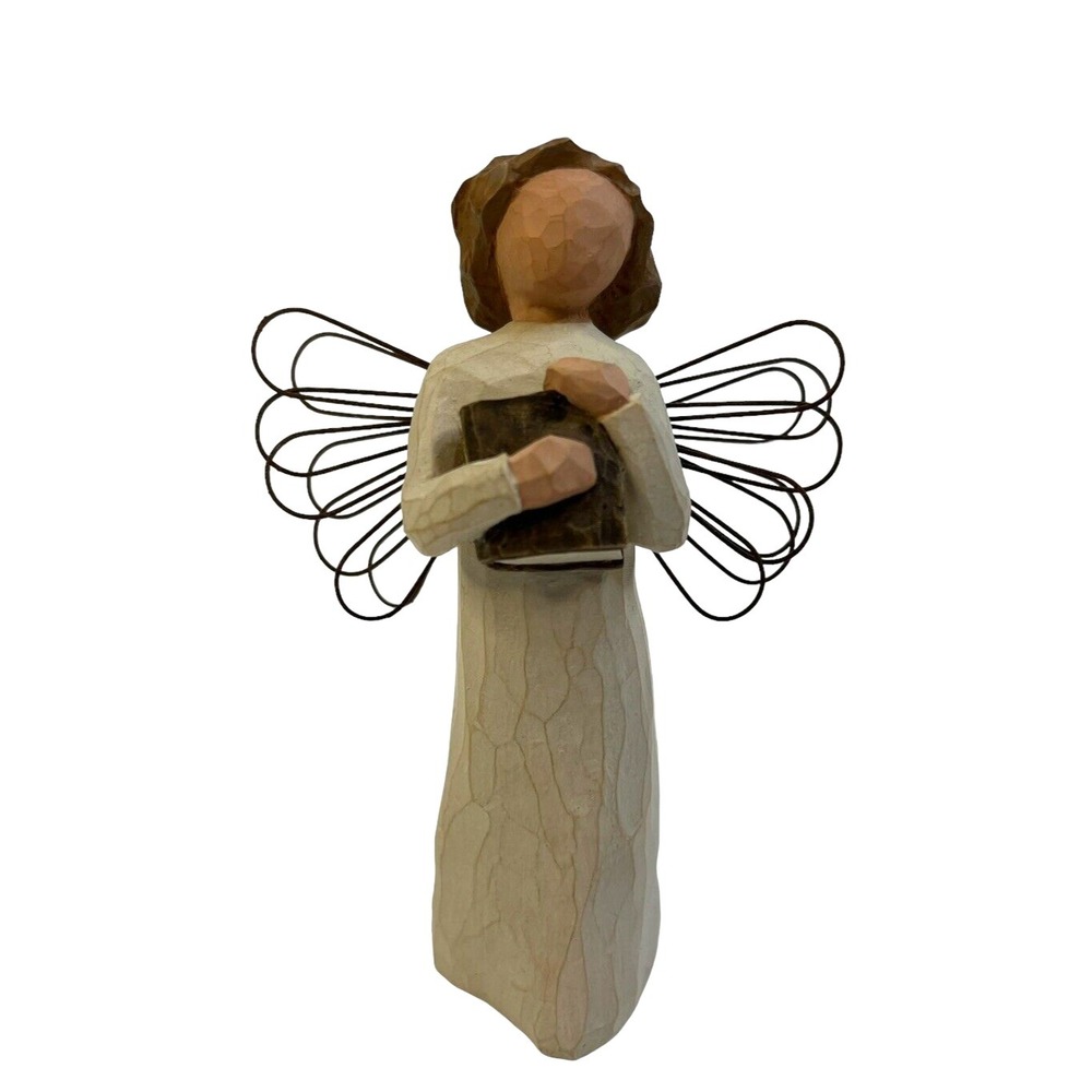 Willow Tree  Angel of Learning Figurine Angel Holding Book 5" Tall No Box‎